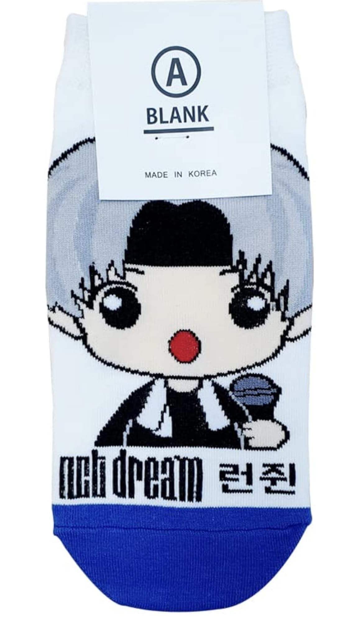 RJ Kpop [NCT Dream] Lot de 7 paires de chaussettes pour femme Motif personnage de dessin animé Fabriqué en Corée, Vert, orange, rose, rouge, bleu, jaune, 5-8