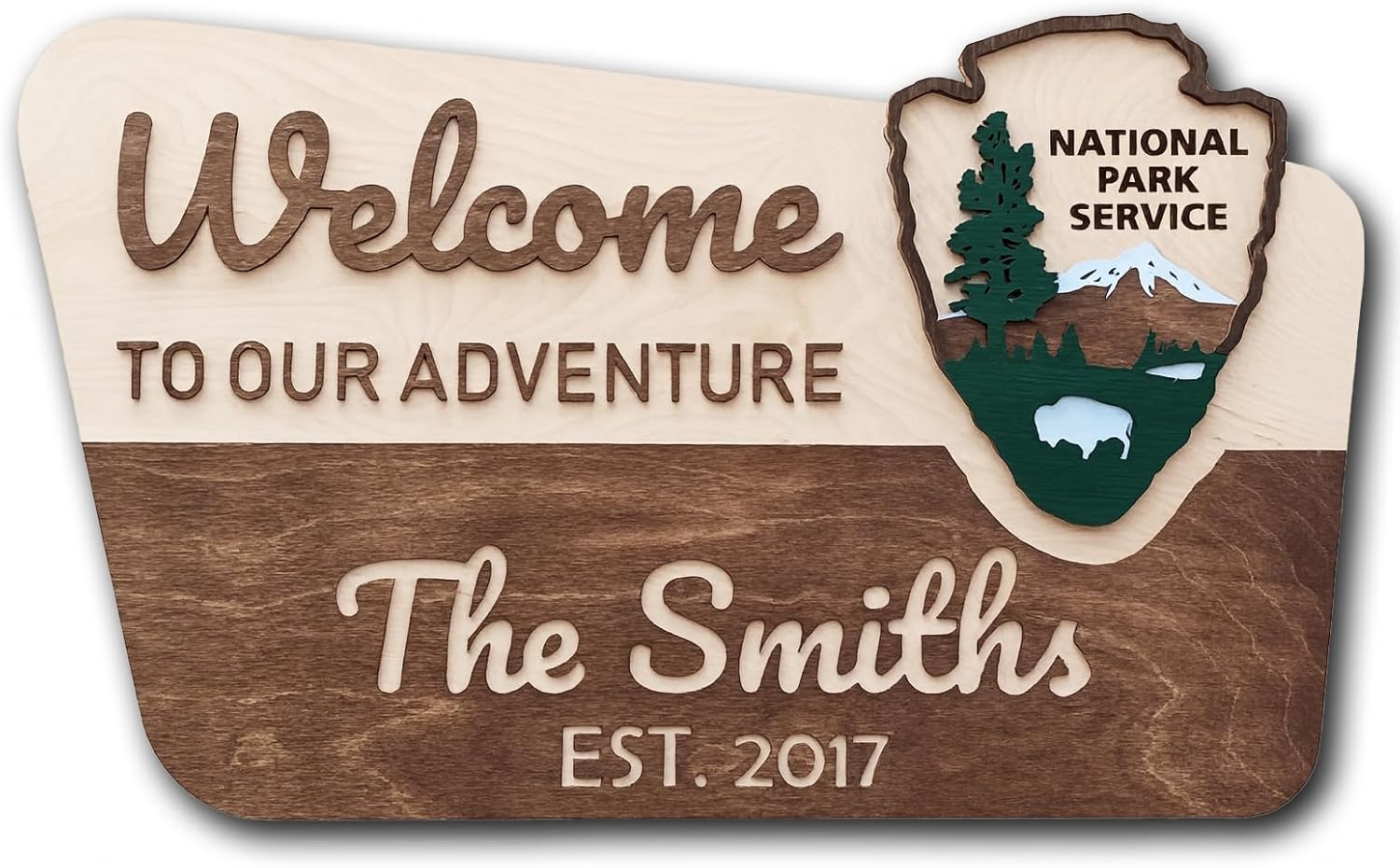 Custom National Park Sign, National Park Wood Sign, Custom NPS, Nature Lover Anniversary Sign, RV Camping, Personalized National Park Sign