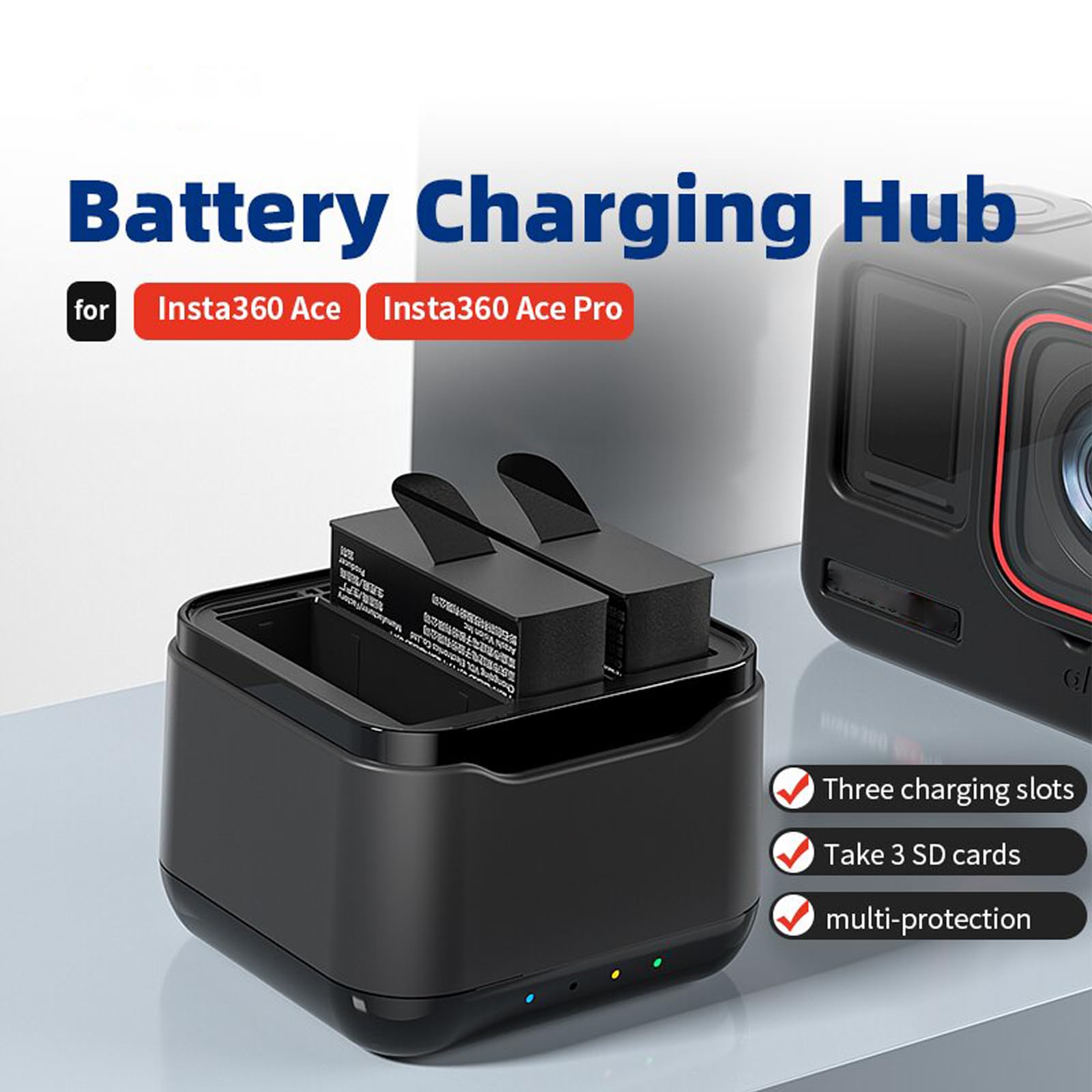 Hub Ricarica Rapida Insta360 Ace Pro - Power Bank 7710mAh Con Custodia - Foto 10