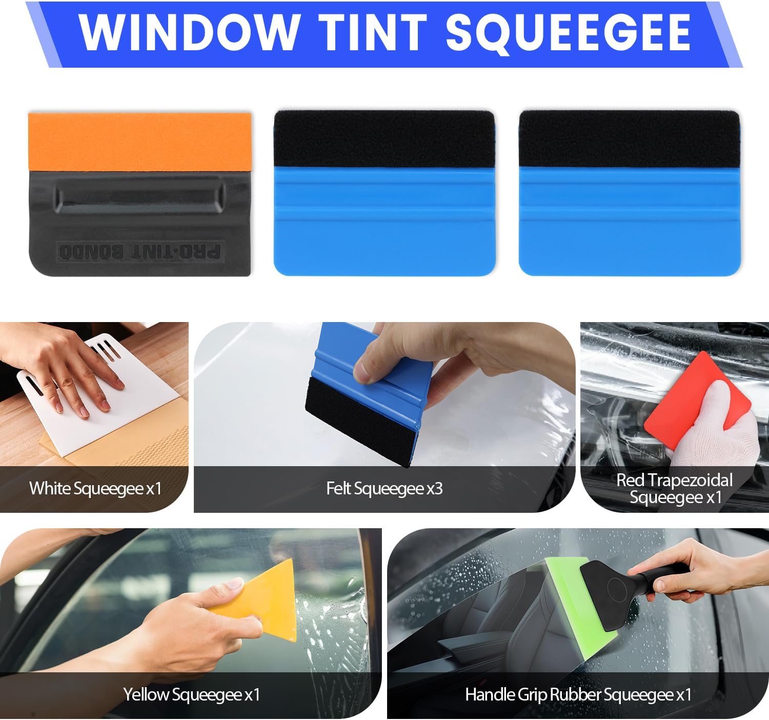 52PCS Vinyl Wrap Tools Kit with LCD Heat Gun, Squeegee, Scraper, Magnets Holder, and Film Cutting Tools for Window Tint Installation