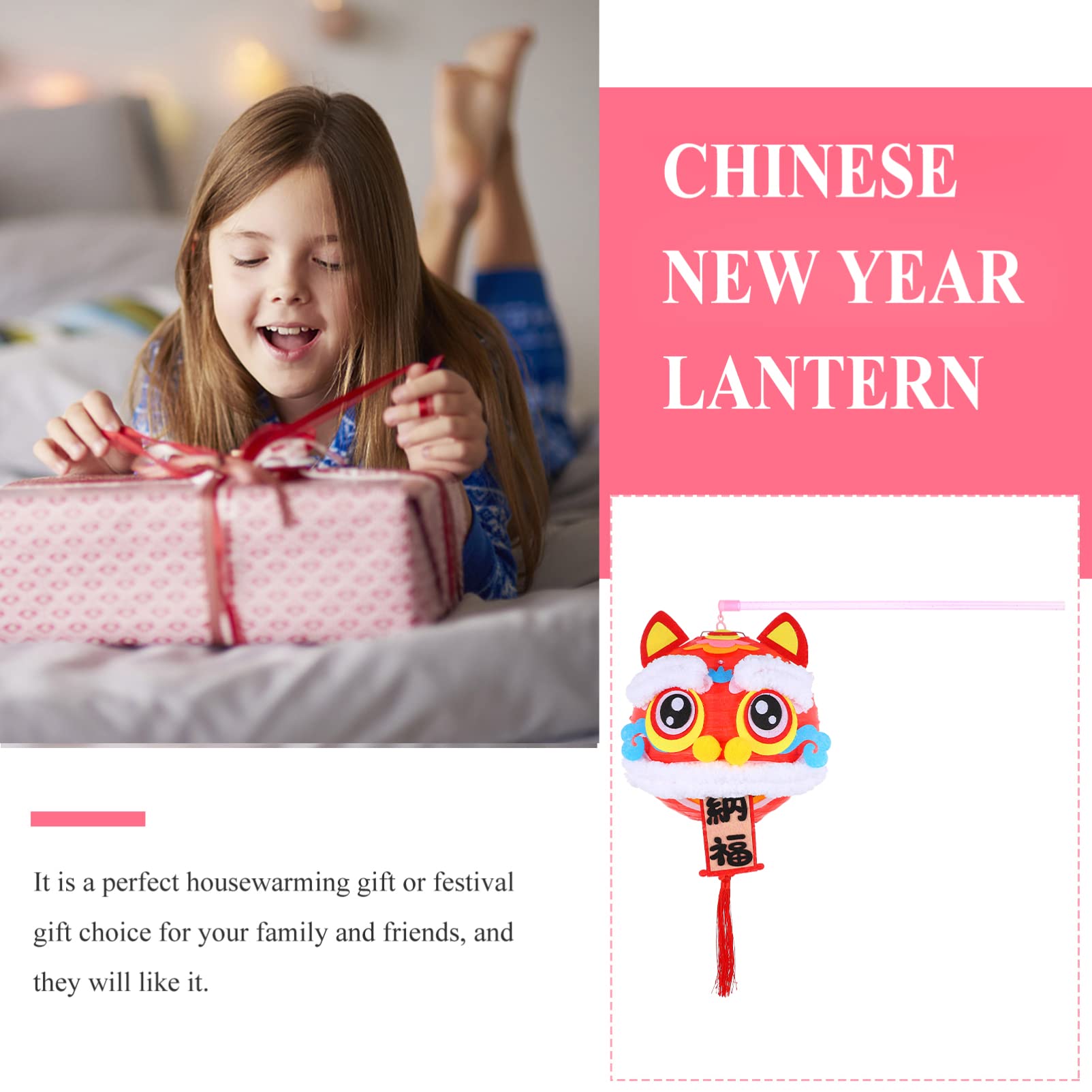 KOMBIUDA Kit Di Materiali Per Lanterne Da 3 Pezzi Anno Della Lanterna Decorazioni Per Lanterne Di Carta Ornamenti Giocattolo Portatili Decorazioni Per Il Capodanno Lunare