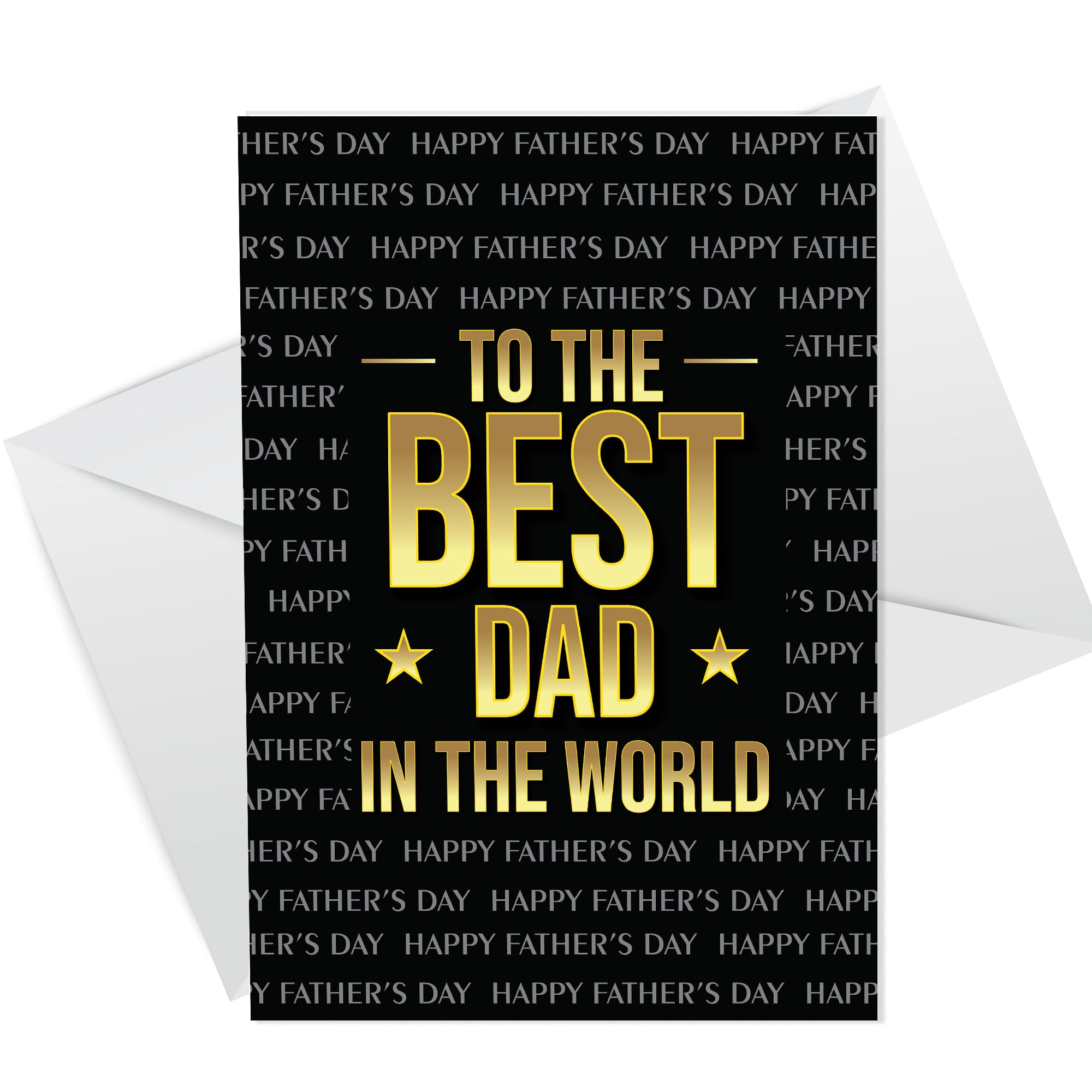 RED OCEAN Worlds Best Card For Dad, Christmas Card For Dad, Novelty Birthday Card From Son Daughter, Funny Dad Cards