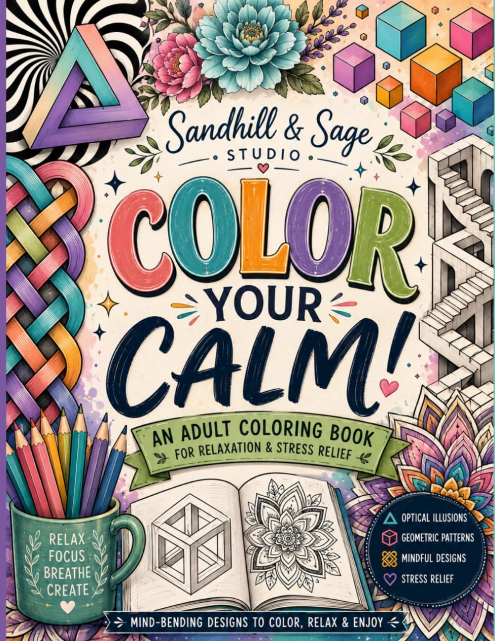 Color your calm: An Adult Coloring Book for Relaxation & Stress Relief