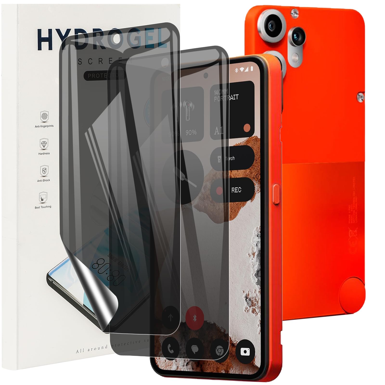 QULLOO Vetro Temperato per Nothing CMF Phone 2 Pro, 2 Pezzi Pellicola Vetro Protettiva e 2 Pezzi Pellicola Fotocamera, Durezza 9H Anti Graffio HD Trasparente Vetrino Protezione Schermo
