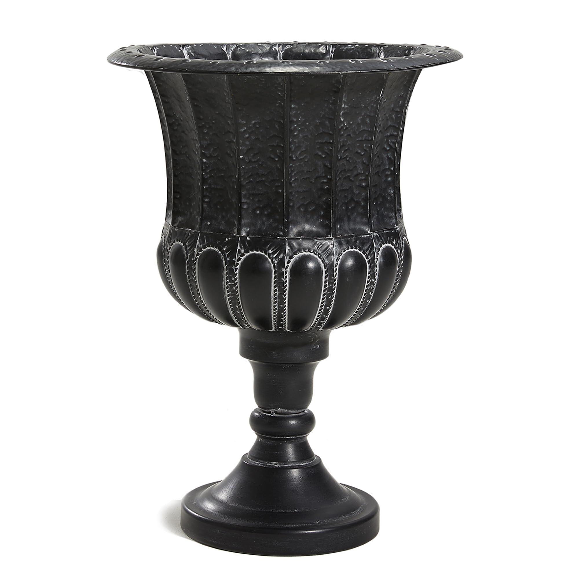 Jardinière urne en métal 63,5 cm Worth vase Médicis en fer pour fleurs de jardin
