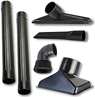 Vista 7 de 2 1/2 Accesorios que se ajustan a los accesorios de aspiradora de taller 2.5 Varitas de extensión de aspiradora húmeda y seca, cepillo de piso