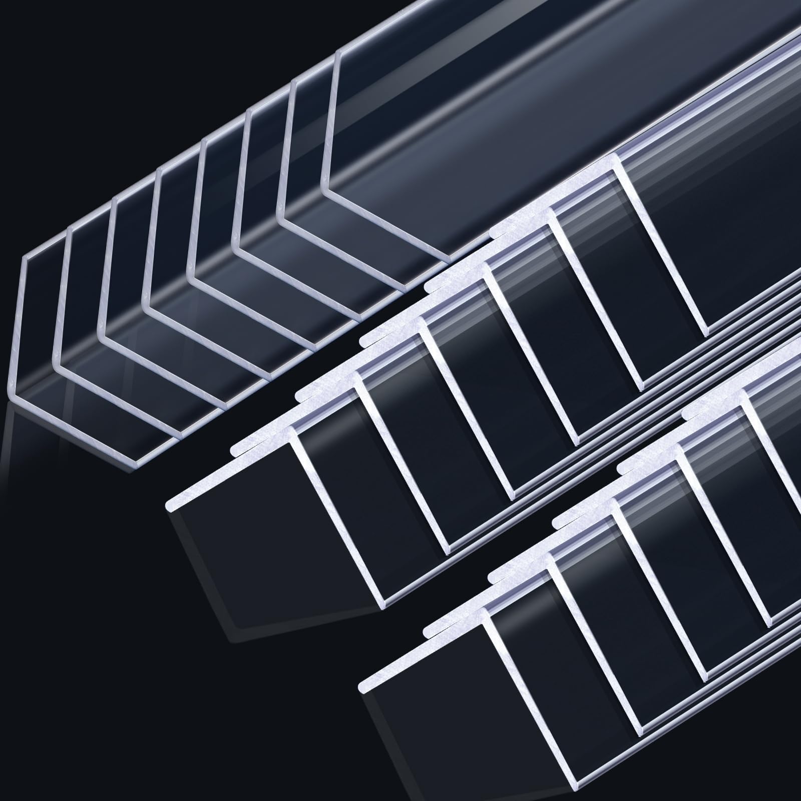 Sasylvia 20 Pcs Wall Corner Guard, 1-1/8 X 48 Inches, Clear, Vinyl