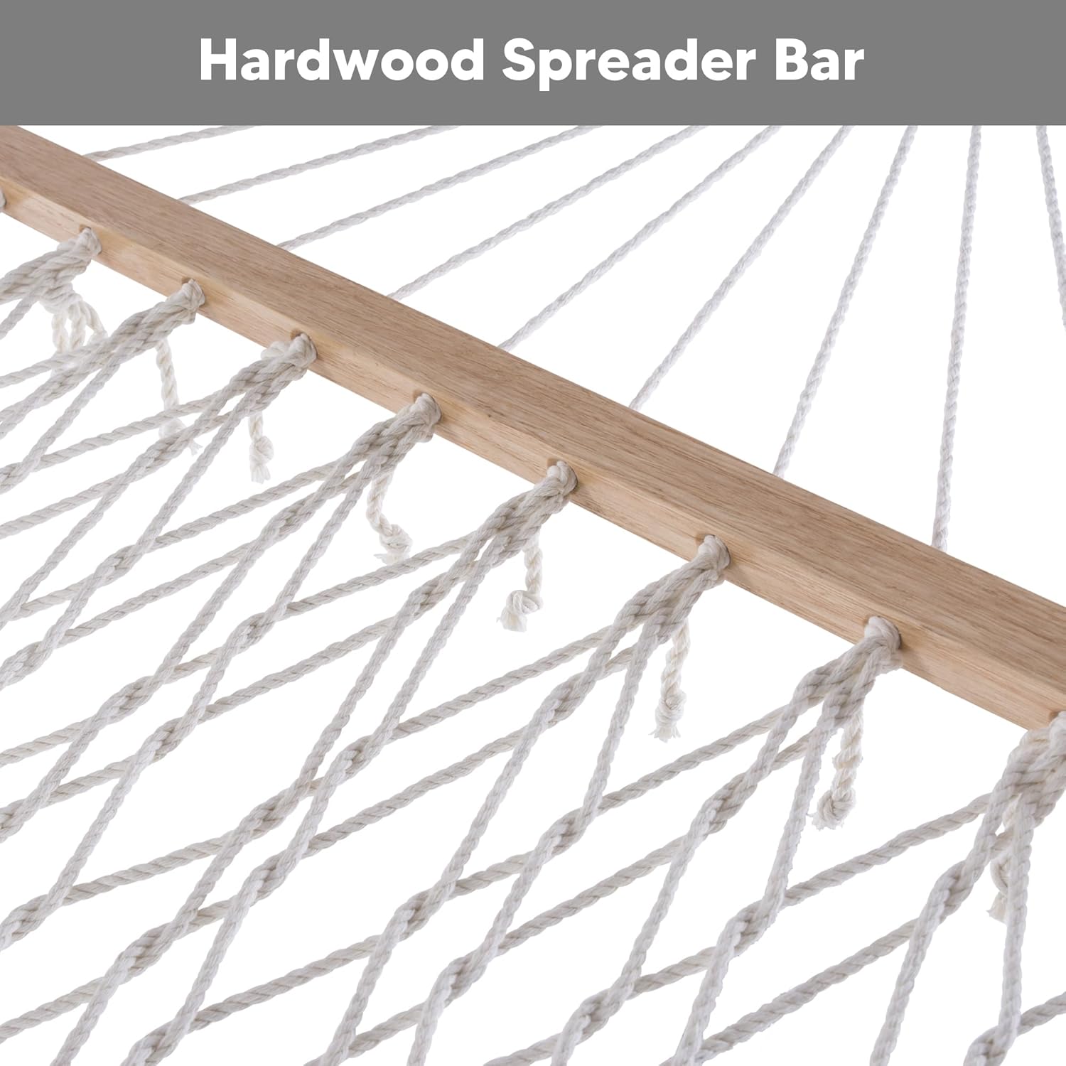 SUNCREAT Portable Double Rope Hammock with Pad, Two Person Tree Hammock for Garden, Backyard, Patio, Poolside, Gray Green