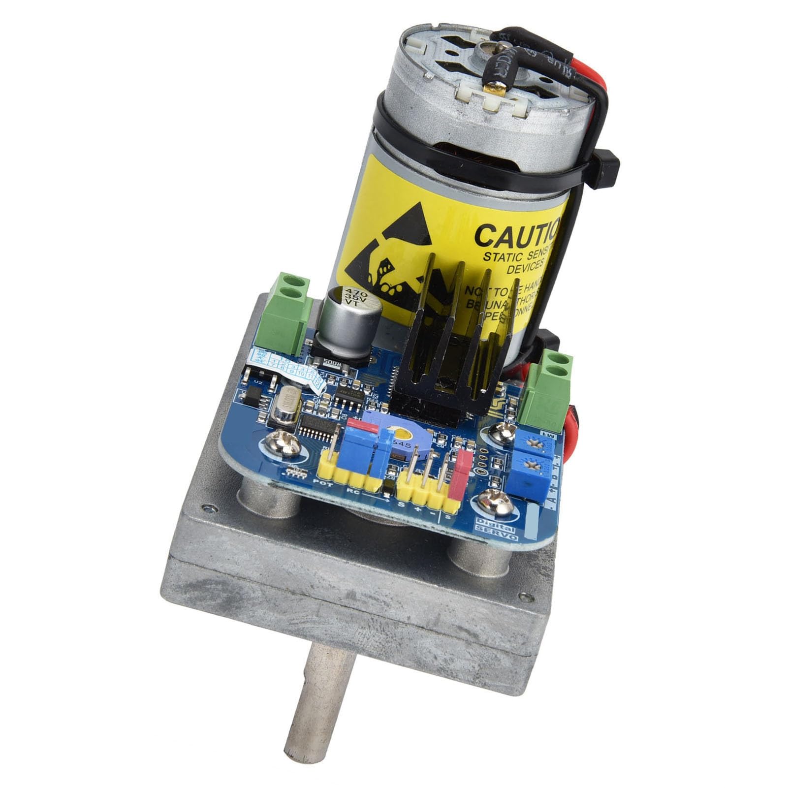 Yosoo Health Gear Serwosilnik, Serwosilnik o Dużej Mocy ze Stopu Aluminium 12V 24V 110kg.cm Cyfrowe Sterowanie 300 Stopni dla Dużych Robotów Automatyka Przemysłowa Użytkownicy Modeli RC