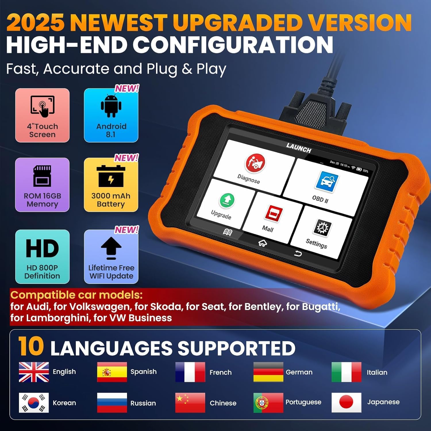 LAUNCH X431 Elite V2.0 High-End Configuration