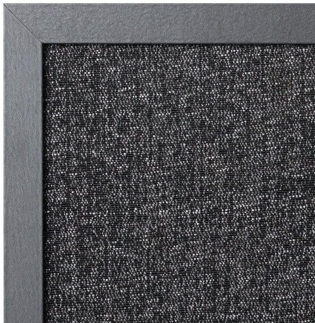MasterVision 18" x 24", Dry Erase Whiteboard & Bulletin Board Combo, Stylish Metallic Silver, Textured Black Fabric Push Pin Board, Black Wood Frame