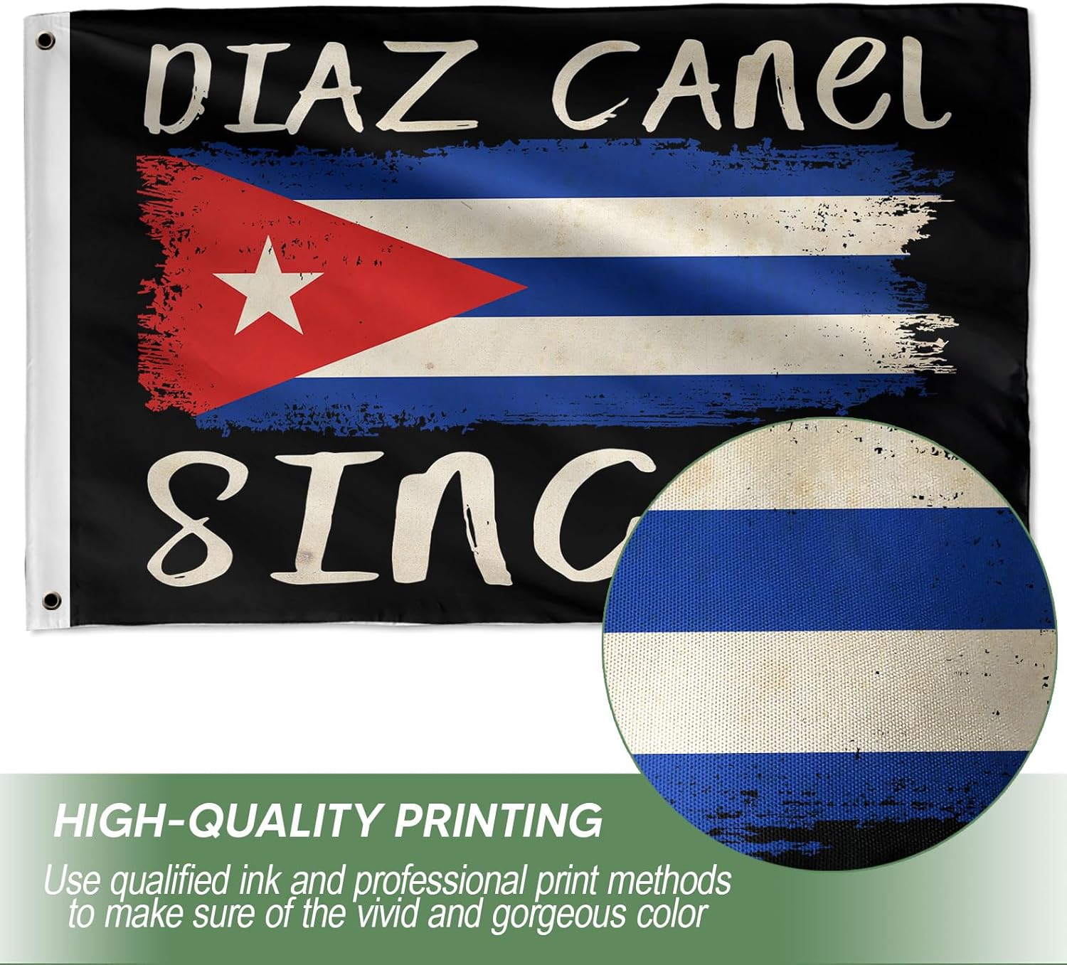 Patria Y Vida Decorations Party Supplies, Political Indoor Outdoor Flag Cuban Revolution Cuba Flag 36" x 60" (3x5 ft)