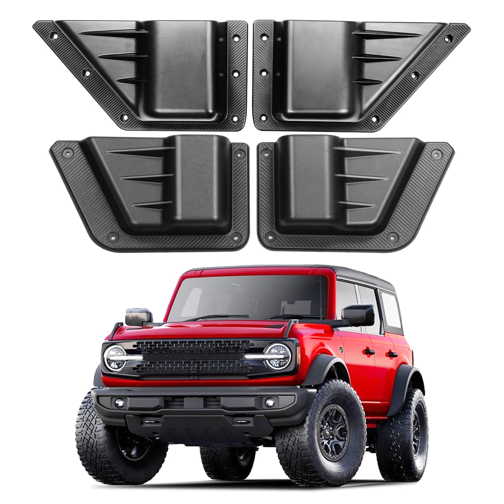 AUTOTSLBST 4PCS Door Storage Pockets For Ford Bronco 4-Door 2021-2024 - Interior Organizer Box & Cup Holder - View #8