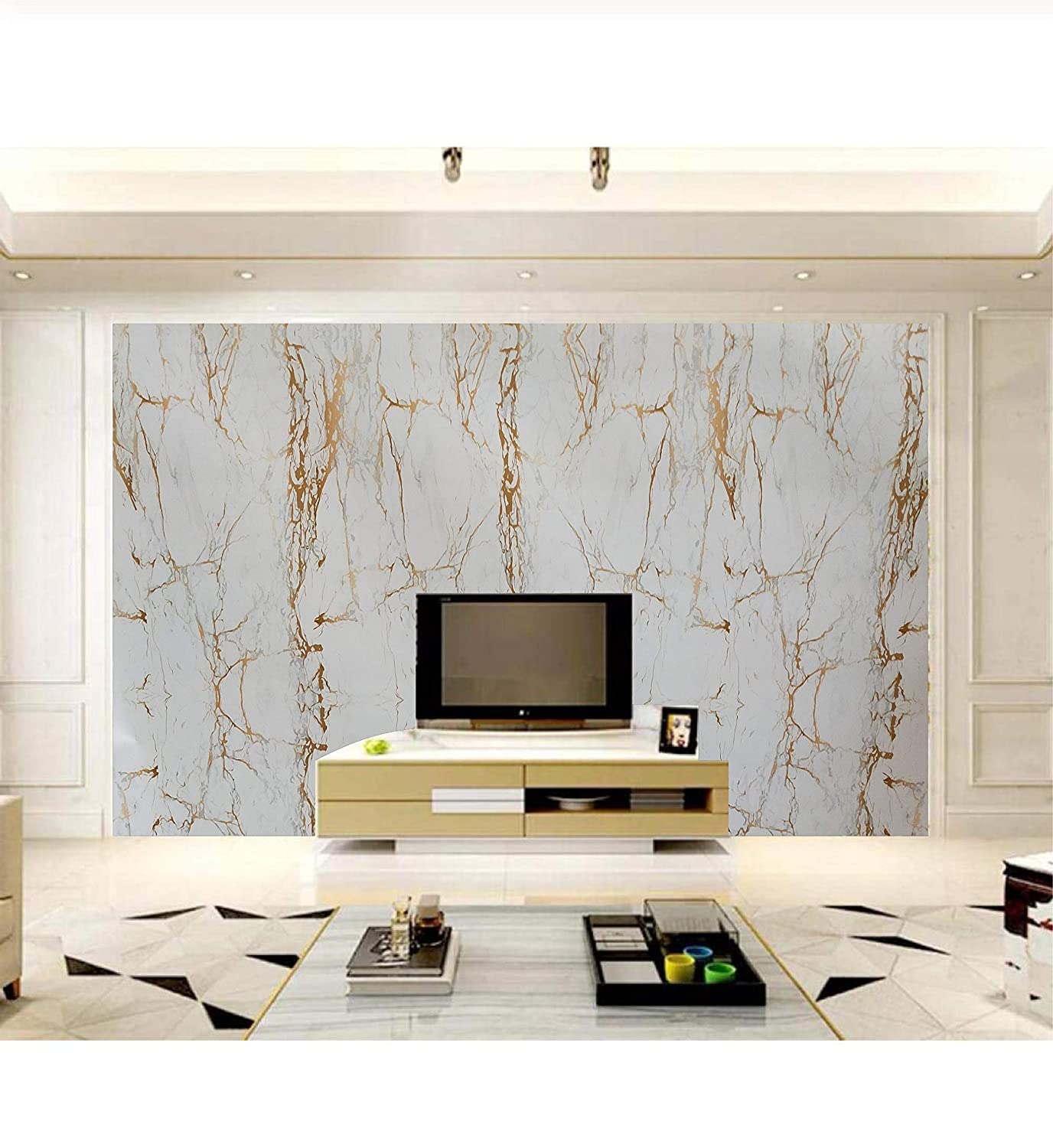 See full amazon price history chart for HOME13™ 24X66 White Gold Marble Wallpaper Decorative Self Adhesive Waterproof Marble Wallpaper Peel and Stick Countertops for Kitchen Cabinets Table Drawers HOME13™ 24X66 White Gold Marble Wallpaper Decorative Self Adhesive Waterproof Marble Wallpaper Peel and Stick Countertops for Kitchen Cabinets Table Drawers (B09N6V8YMM) Amazon Price History, Amazon Price Tracker