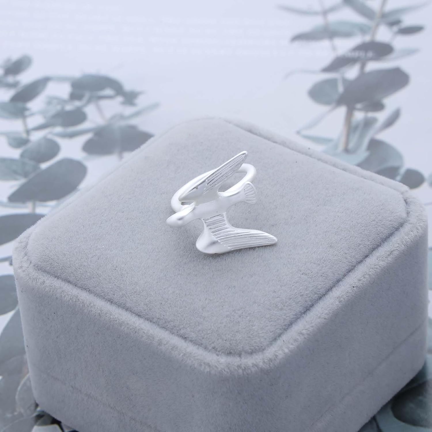 Boho Flying Birds Finger Ring Silver Swallow Bird Open Knuckle Rings Vintage Hummingbird Wrap Open Ring Animal Adjustable Stacking Rings Jewelry for Women - Image 5