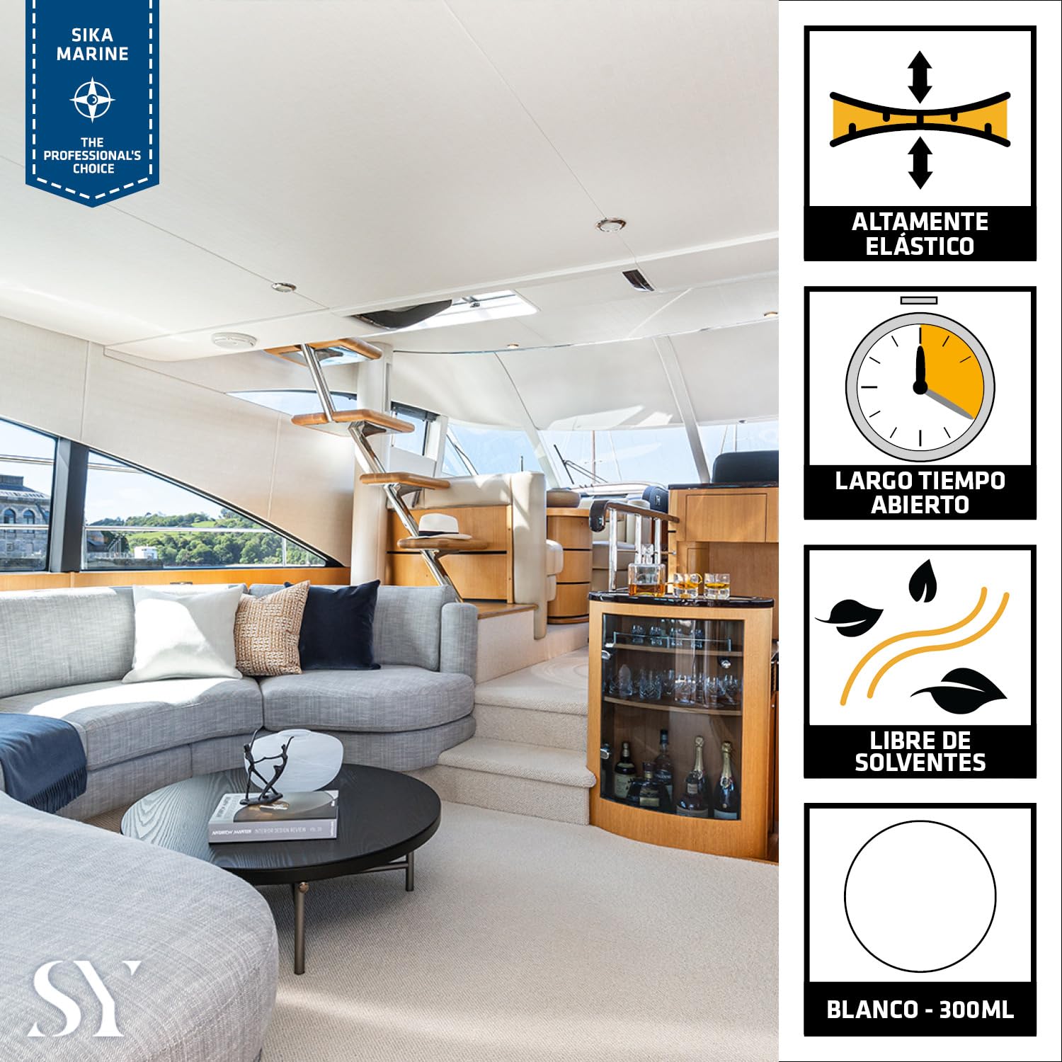 SIKA - Sellador y adhesivo marino - Sikaflex 291i - Blanco -Sellador de poliuretano multiusos usado para aplicaciones marinas - Interior - Se puede pintar - 300ml
