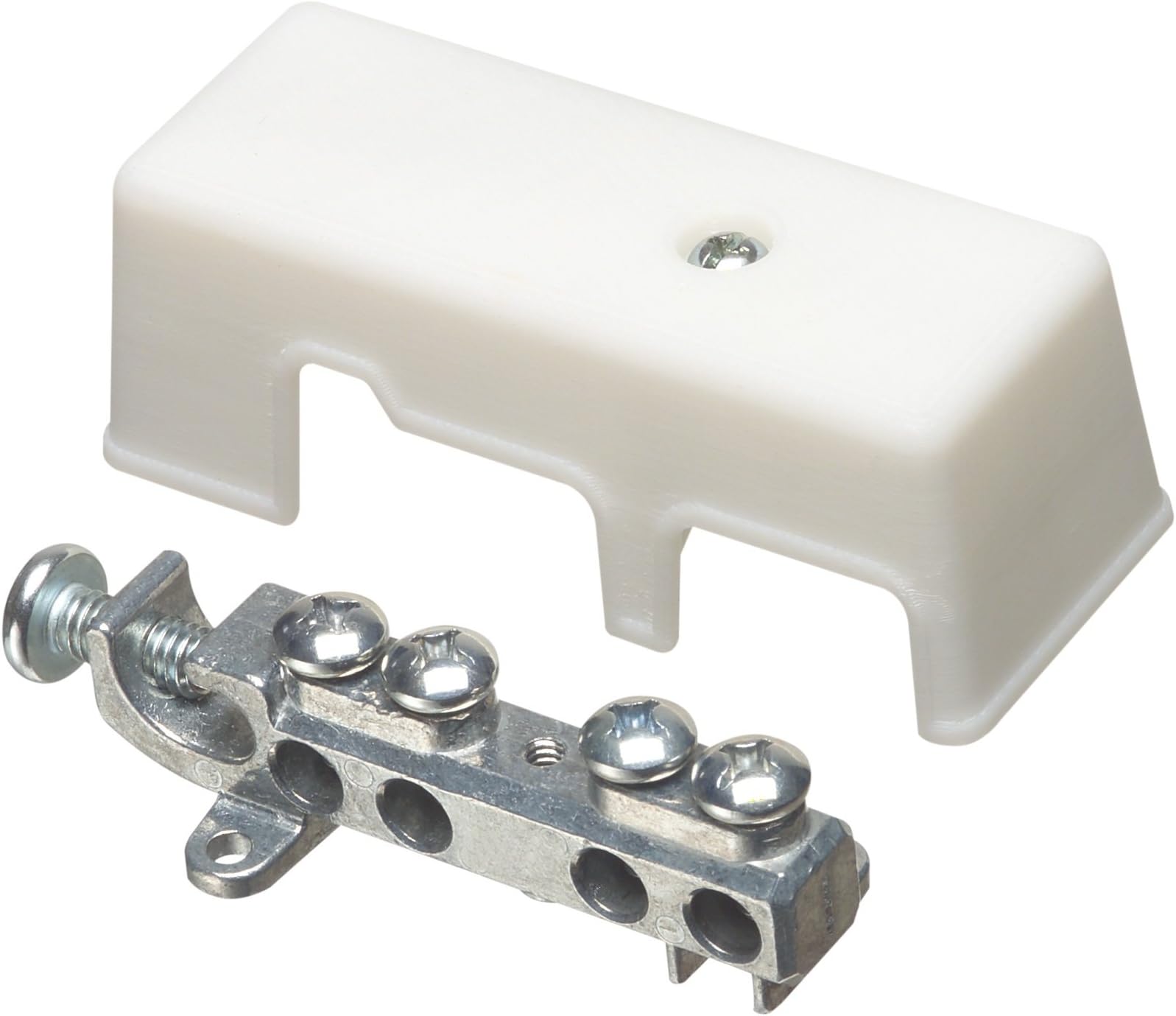 Arlington GB5-1 White Intersystem Zinc Grounding Bridge with Plastic Cover, 4-1/2-Inch