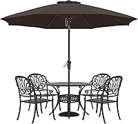 Vista 10 de ABCCANOPY Sombrilla de patio al aire libre de 7.5 pies, sombrilla de mesa con protección UV con manivela para una fácil instalación, adecuada