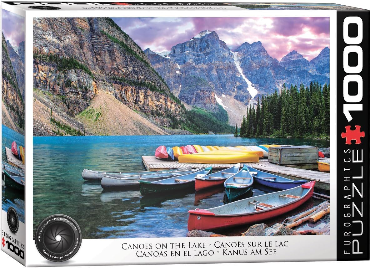 EuroGraphics Canoes on The Lake Jigsaw Puzzle (1000-Piece)