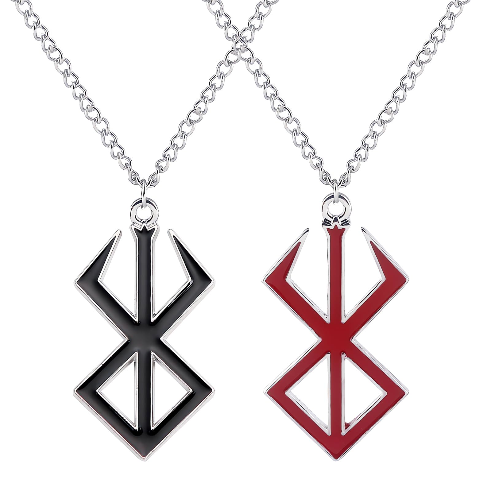 2 Pcs Berserk Necklace, Behelit Chains Anime Necklaces for Men Berserker Sword Guts Gifts for Fans