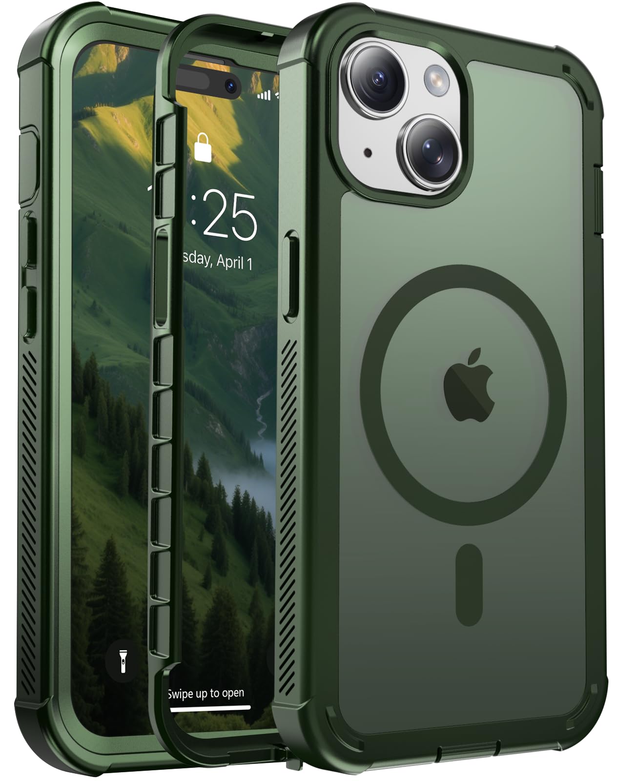 jaroco Magnetic for iPhone 15 Case, [Compatible with MagSafe][Military Grade Drop Protection][Heavy Duty Protection][Non-Slip][Shockproof] 2-Layer