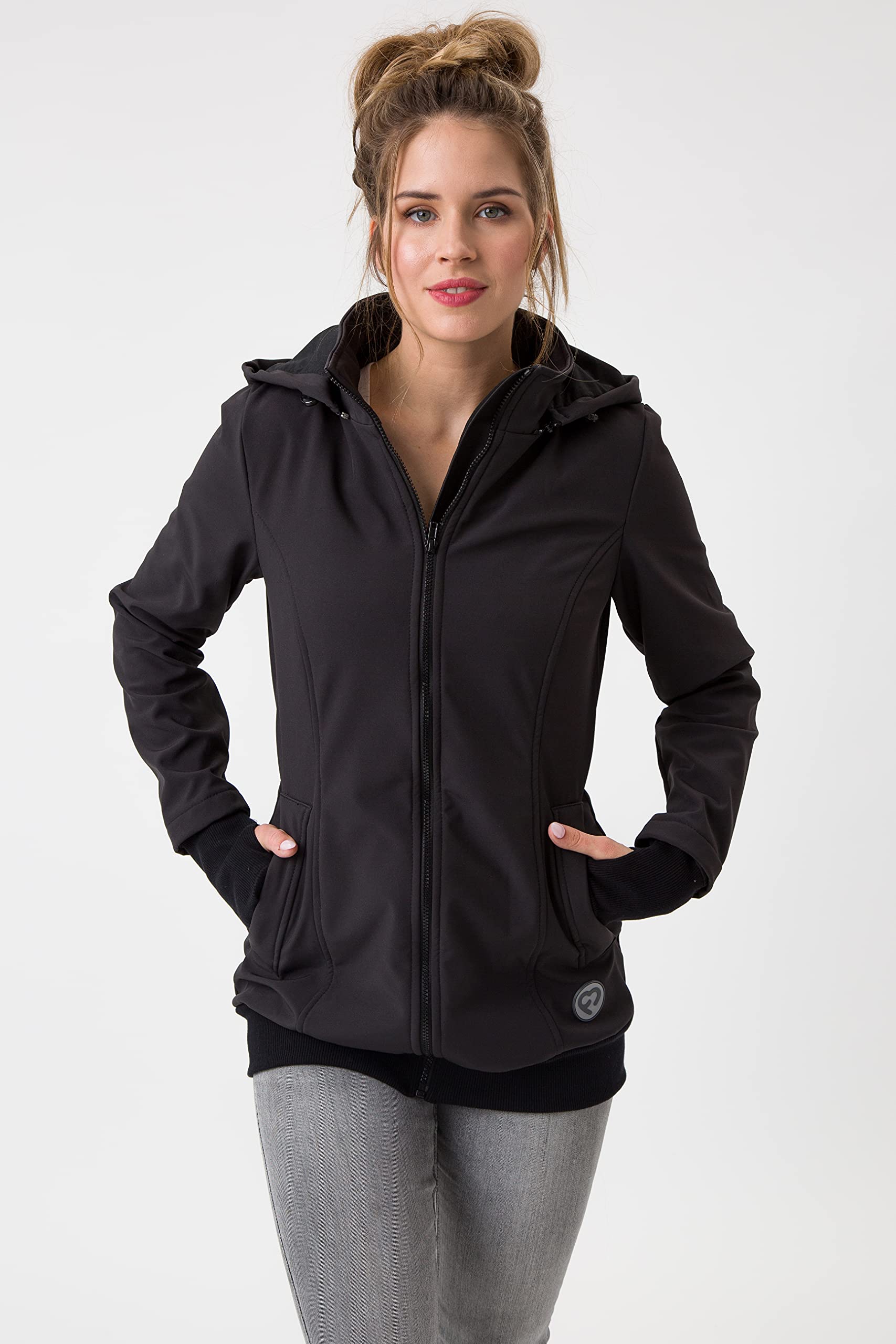 fun2bemum EVEREST 6in1 BACK/FRONT Softshell Jacke, Tragejacke, Babytragejacke,Schwangerschaftsjacke