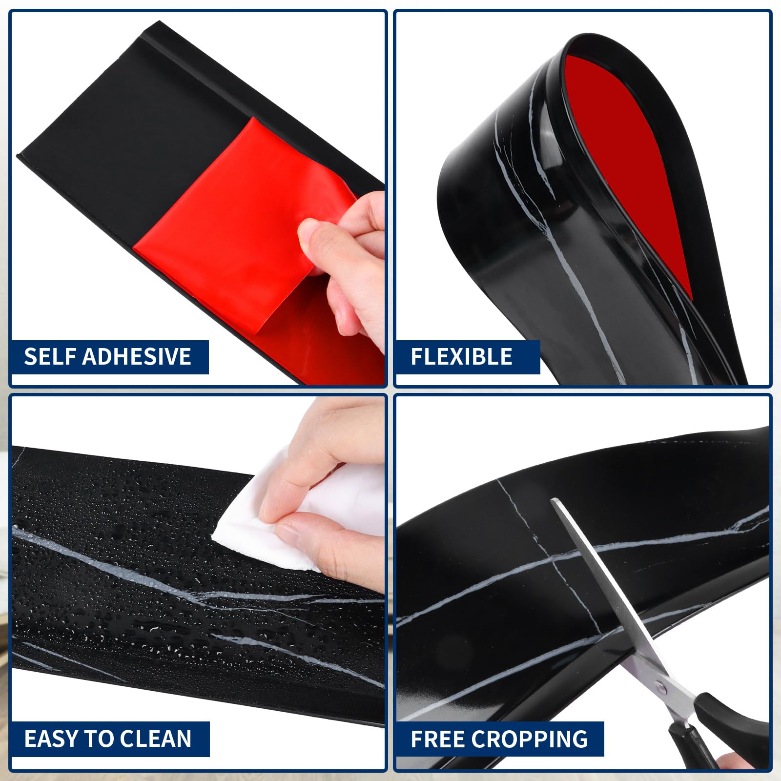 Heonay Flexible Baseboard Molding Trim 4 Inch Self-Adhesive - View #6