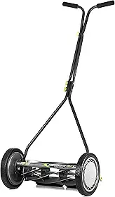 Cortador de grama Earthwise 1715-16EW com 7 lâminas de 40,6 cm, cinza/prata/verde