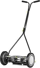 Cortador de grama Earthwise 1715-16EW com 7 lâminas de 40,6 cm, cinza/prata/verde