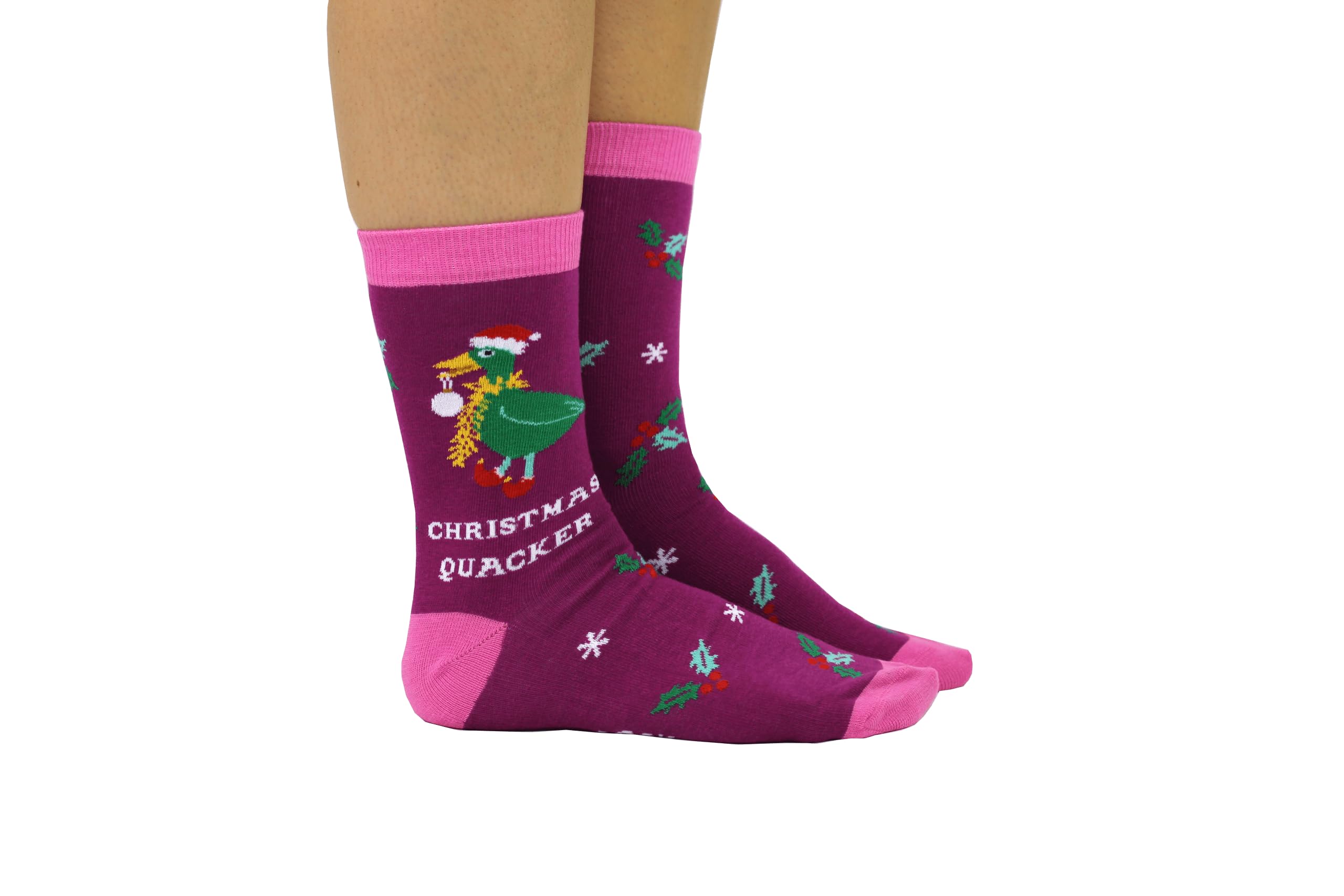Cockney Spaniel - CHRISTMAS QUACKER Christmas Socks UK 4-8 EUR 37-42