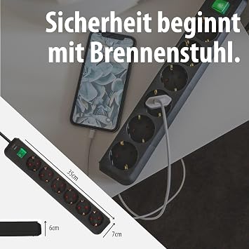 Brennenstuhl Eco-Line 6-Way Socket Strip