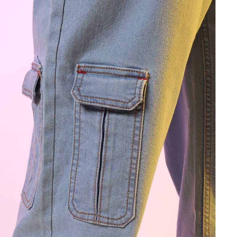Image of CAHOOT Men's Denim Jeans Wear | Light-Wash | Button Closure | Regular Fit | Denim Jeans Crafted with Comfort Fit for Everyday Wear