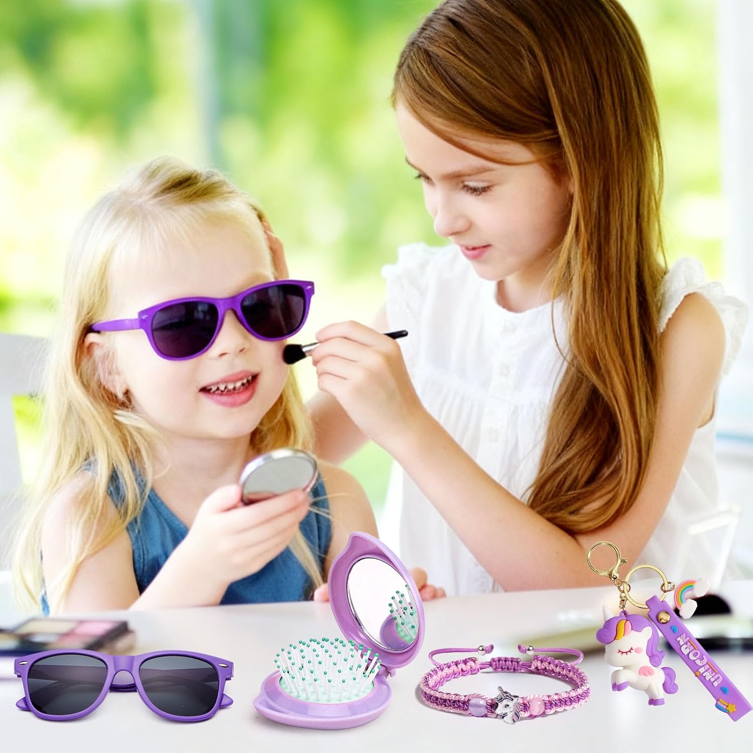 Cleboen Unicorn Gift for Girls Toys with Kids Karaoke/Microphone/Headphone/DIY Water Bottle/Keychain/Bracelet/Comb, Christmas Birthday Gifts for Girls 3 4 5 6 7 8 9 10+ Year Old Girl Gift Unicorn Toys
