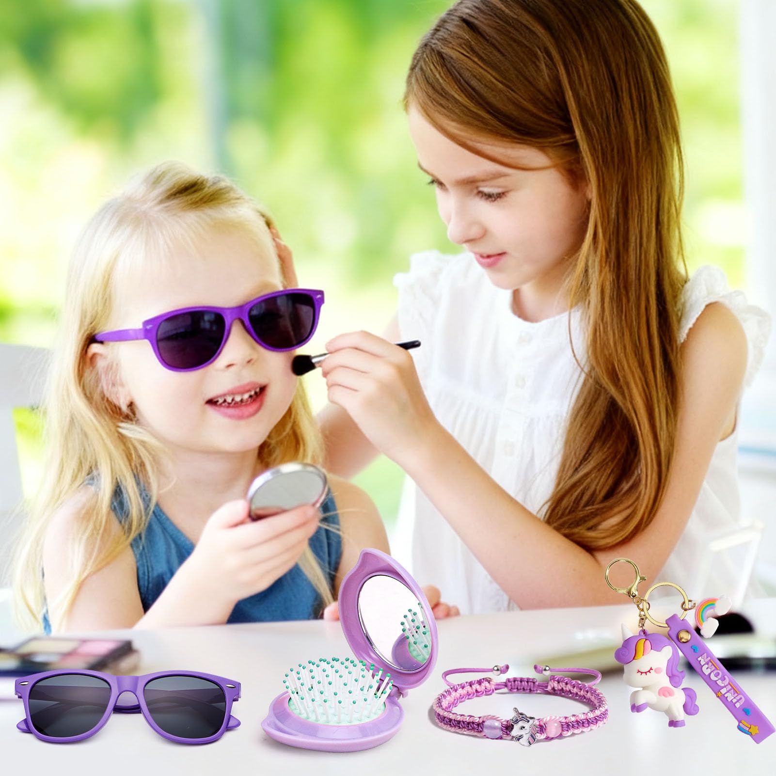 Regalo de unicornio para niñas, juguetes con karaoke/micrófono/auriculares/botella de agua DIY/llavero/pulsera/peine, regalos de cumpleaños para niñas de 3, 4, 5, 6, 7, 8, 9, 10 años de edad 8