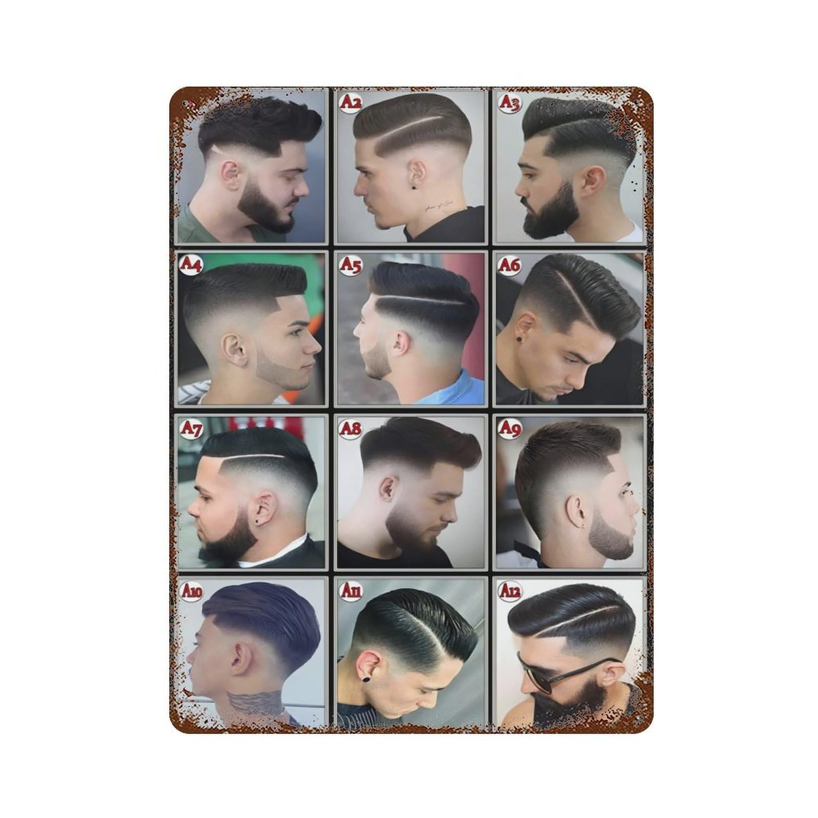 xiaoxiaoshen Barber Shop Fashion Hairstyle (7) Wall Decor Art Metal Tin Poster Modern Home Decor Art Home Bar Shop Decorations Vintage Sign 40x30cm