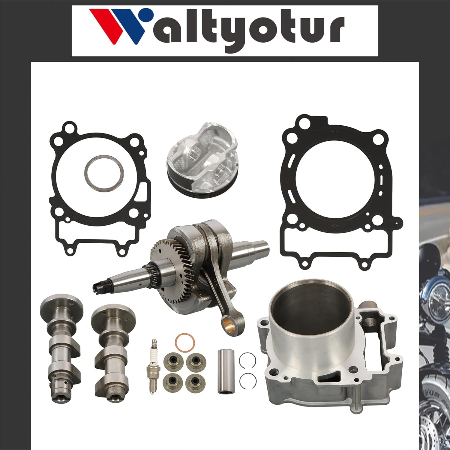 Camshaft Cylinder Piston Gasket Kit Replacement for 2204729 3022860 Replacement for Ranger Sportsman 570 ACE570 RZR570 2012-2017