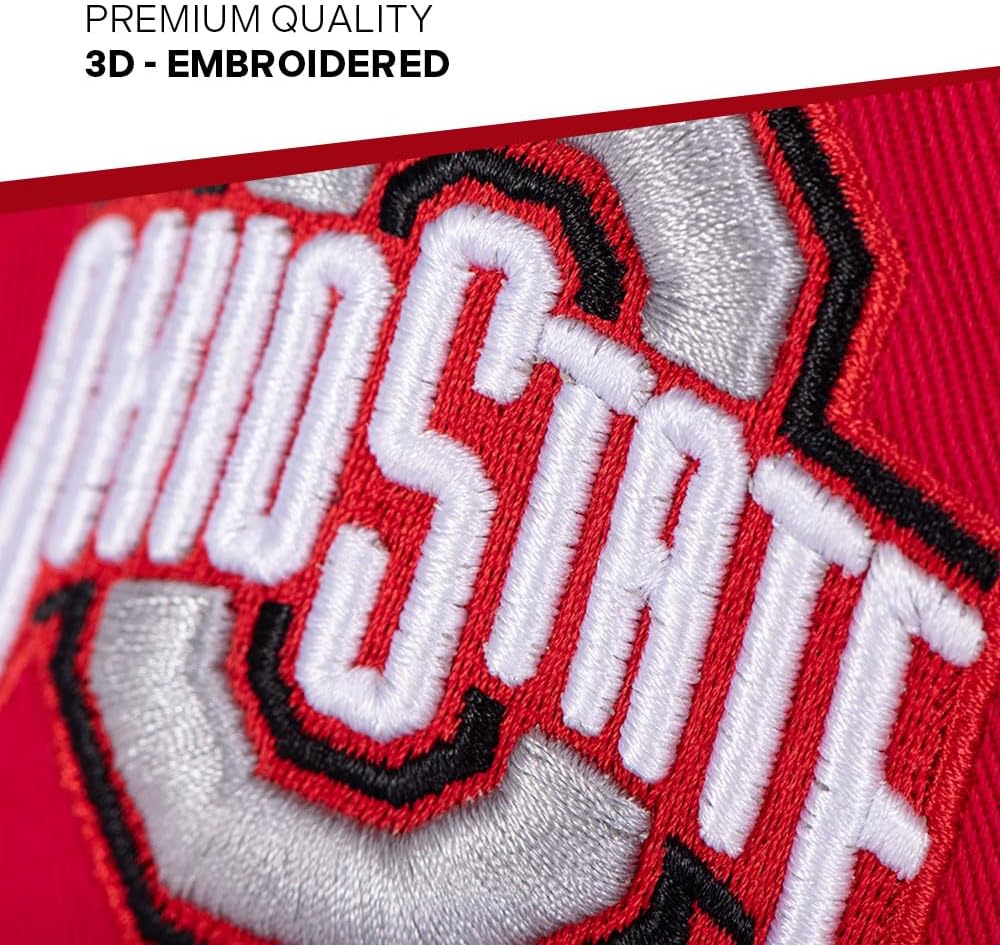 Desert Cactus Ohio State University Baseball Hat OSU Buckeyes Brimmed Embroidered Cap Adjustable Cloth Strap Adult Type E
