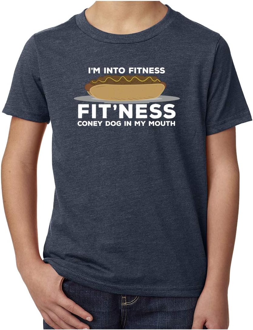 I'm into Fitness Fit'ness Coney in My Mouth Youth Funny Graphic tees