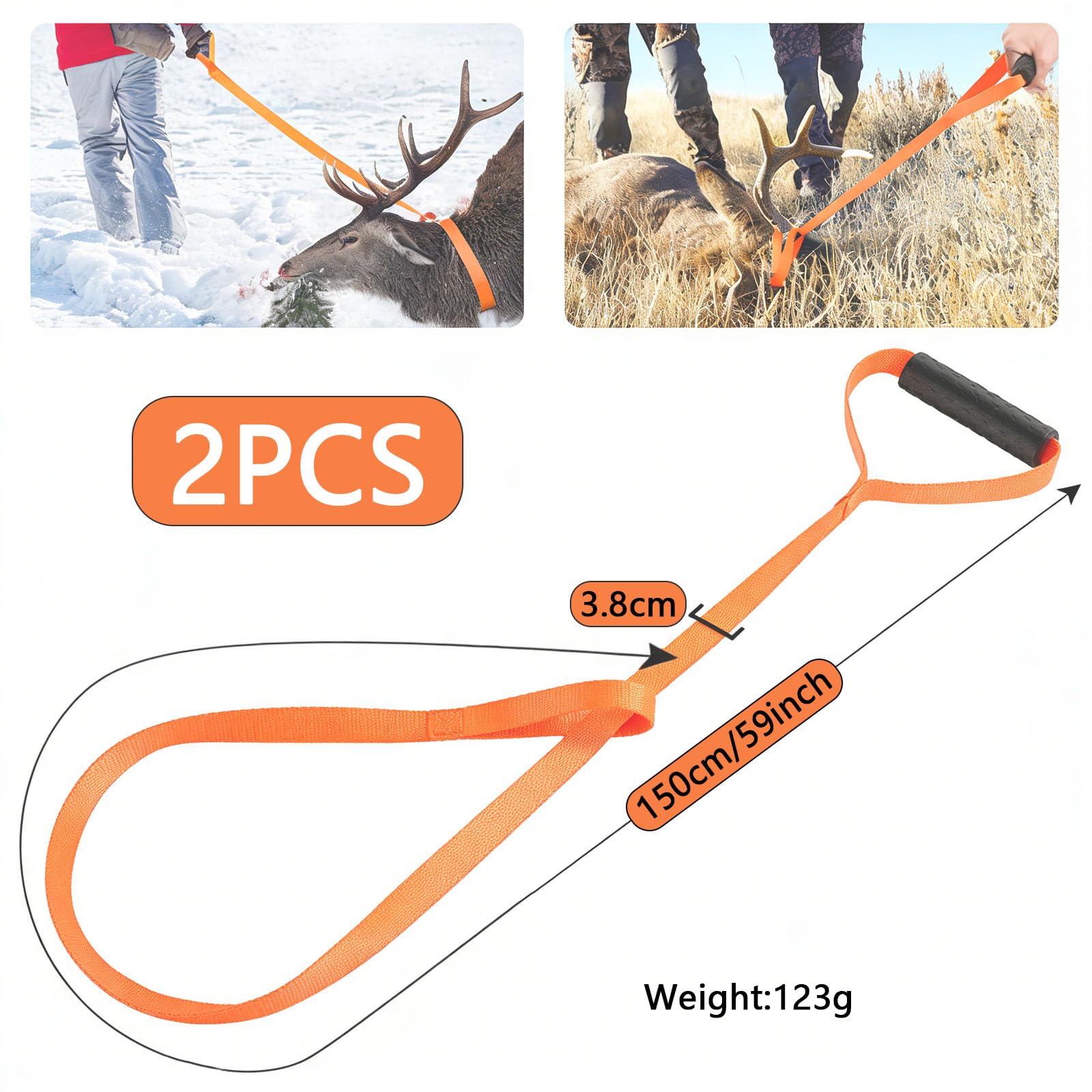Deer Drag Harness Comfort Grip Deer Traino Cintura Di Corna Di Cervo Portatore Di Cervi Comoda Corda In Nylon Per Cervi Per Robusta Attrezzatura