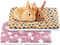 Vista 10 de 2 Piezas Cama de Conejo, Almohadón Lavable para Conejos Pequeños, Almohadón Cálido para Animales Pequeños, Almohada de Cama para Conejo, Almohada