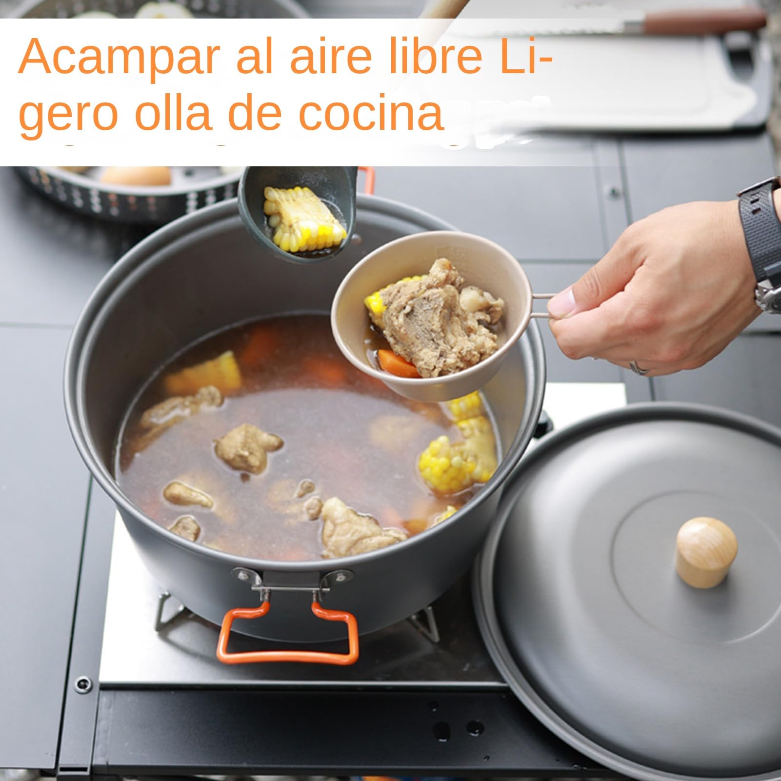 Sartén De Camping Menaje De Camping De Gran Capacidad para Cocinar Al Vapor