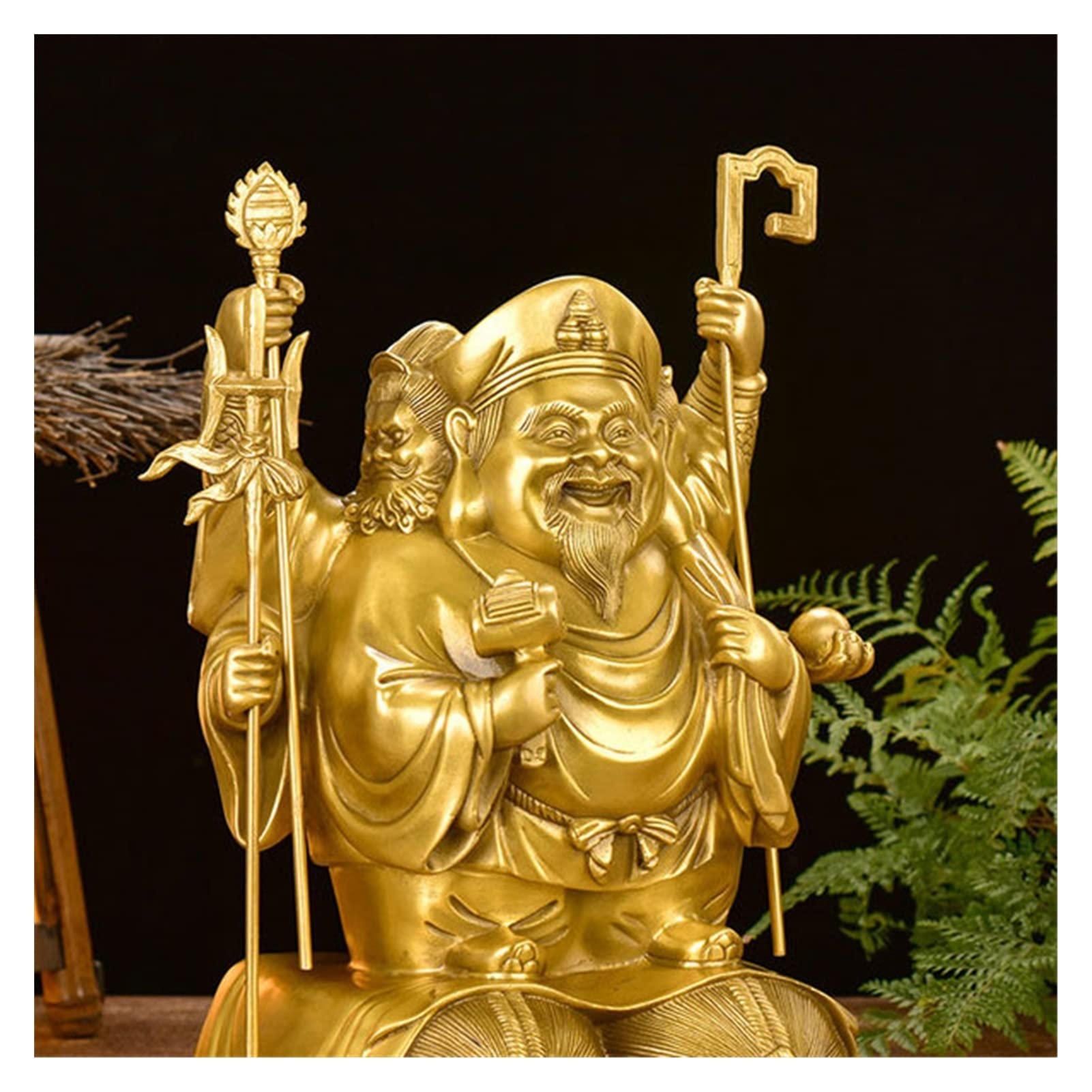 BHGFYXBS Home Décor Products God Of Wealth Brass Ornaments Fortune Statue Desktop Ornaments Lucky Crafts Ornaments Accent Decoration