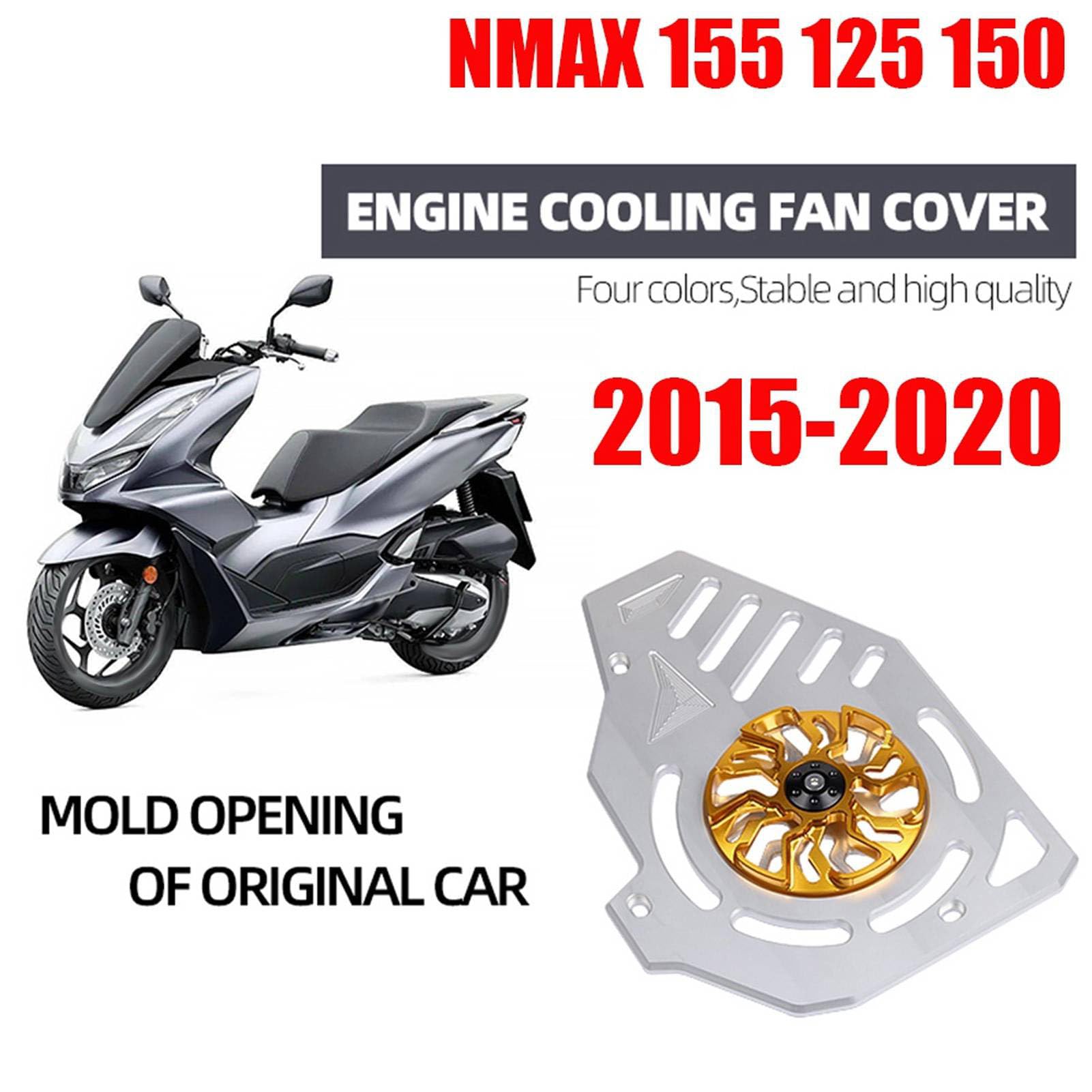Bediffer Protezione della Griglia della Copertura della Ventola del Radiatore del Motociclo di Alta qualità per Nmax 155 125 150 2015-2020, Design Antiruggine e Anticorrosione