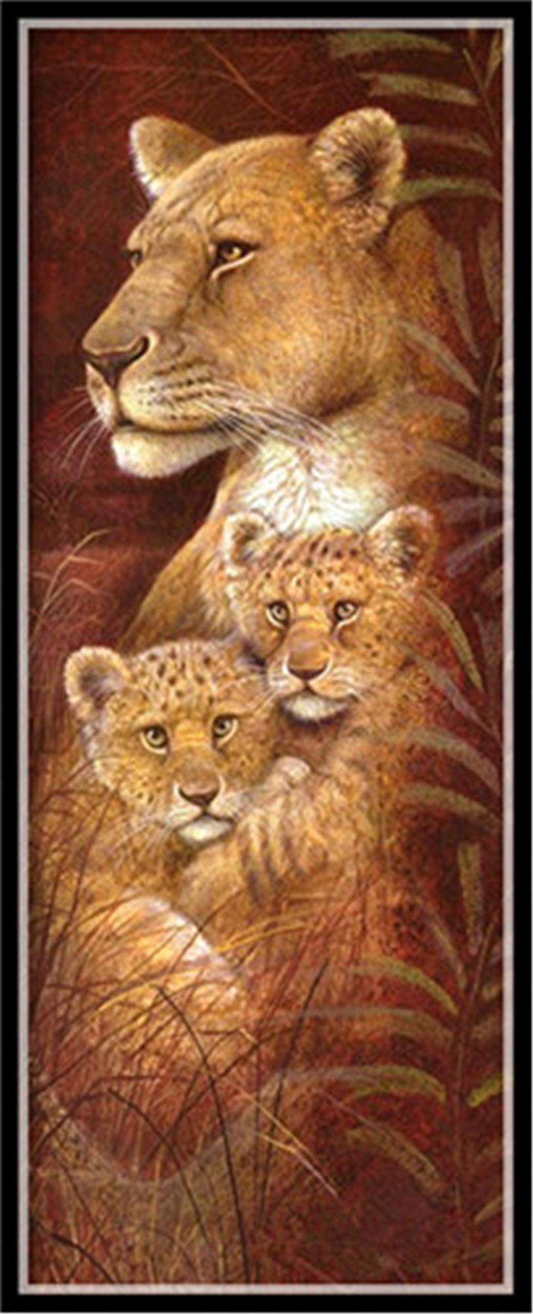 Kit peinture diamant léopard 5D DIY broderie grand format 32x88 inch toile strass carrés salon