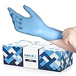 Hand-E Touch Blue Nitrile Disposable Gloves X Small 200 Count - Latex Free Medical Exam Gloves, Powder Free, Food Safe, Cooking