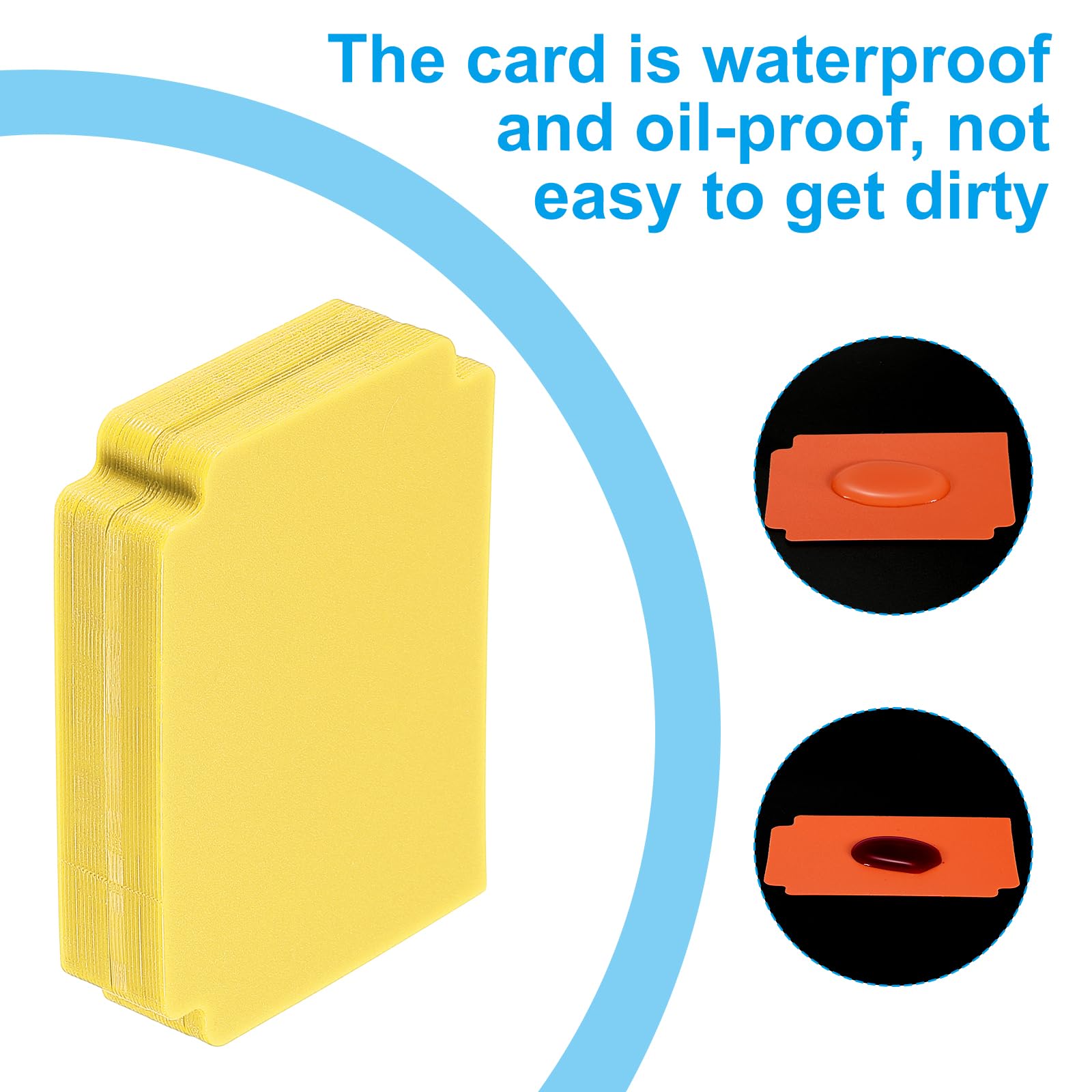 PATIKIL Card Dividers, Yellow, 50 Pack, 3.7x2.8 inch, Polypropylene, 2.5 x 3.5 inches, Card Storage - Image 3