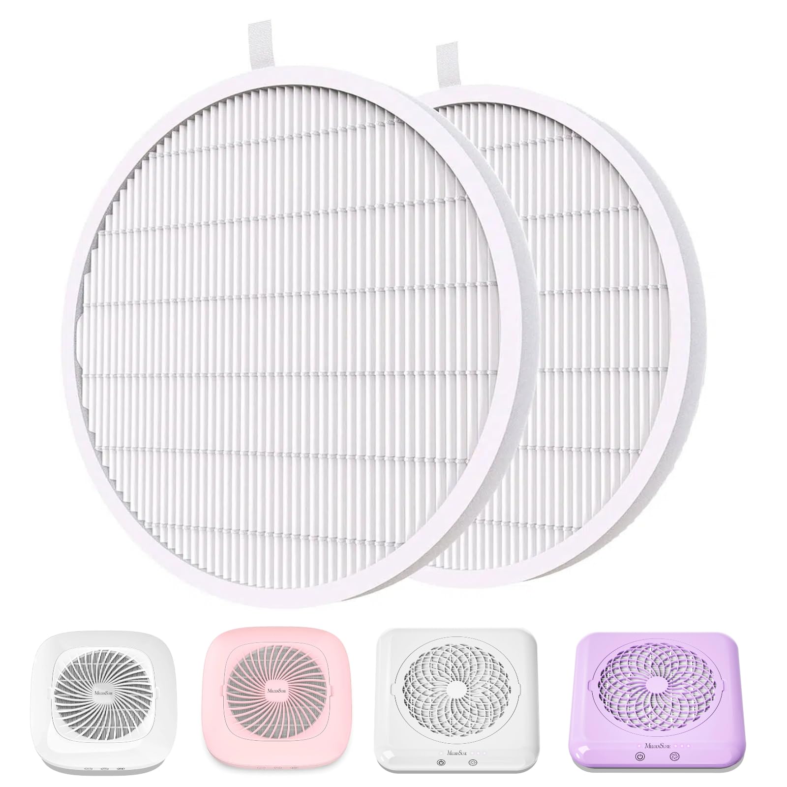 Nail Dust Collector Replacement Filter for MelodySusie Nail Dust Collector, 2pcs