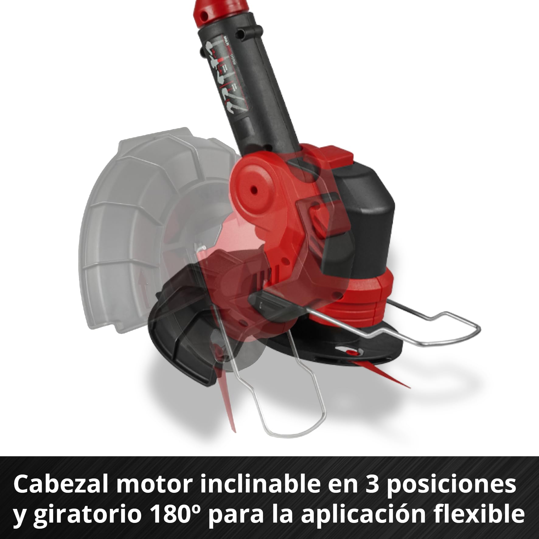Recortadora de césped con batería GE-CT 18/25 Li-Solo Power X-Change de Einhell (18V, Anchura de Corte 25cm, Cabezal del Motor Giratorio e inclinable, Incl. 20 Cuchillas de plástico, sin batería)