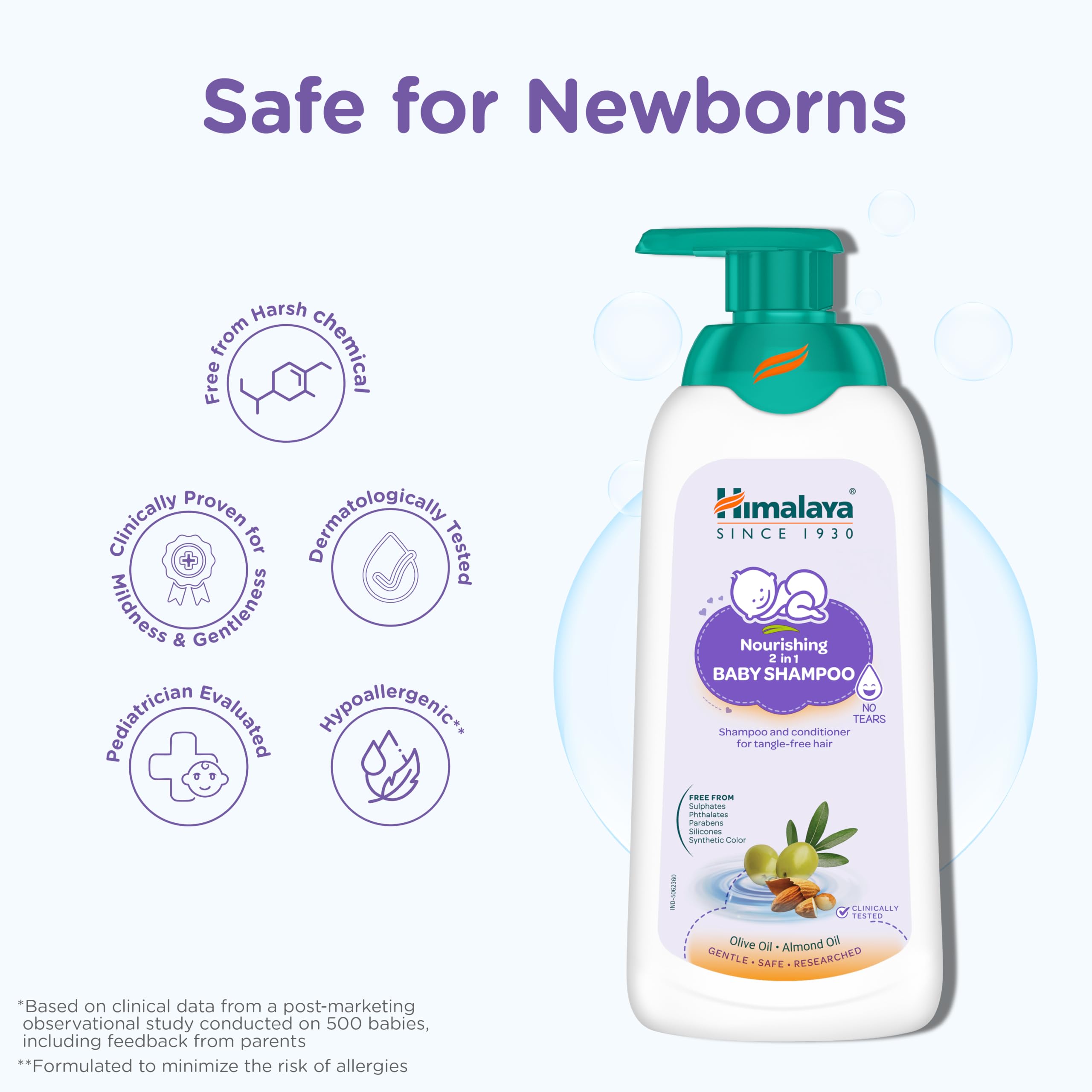 Himalaya 2-in-1 Nourishing Baby Shampoo+Conditioner (400ml) 3