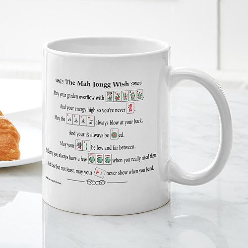 Miniatura 5 de CafePress Mah Jongg Wish - Taza de café de cerámica taza de té 11 onzas